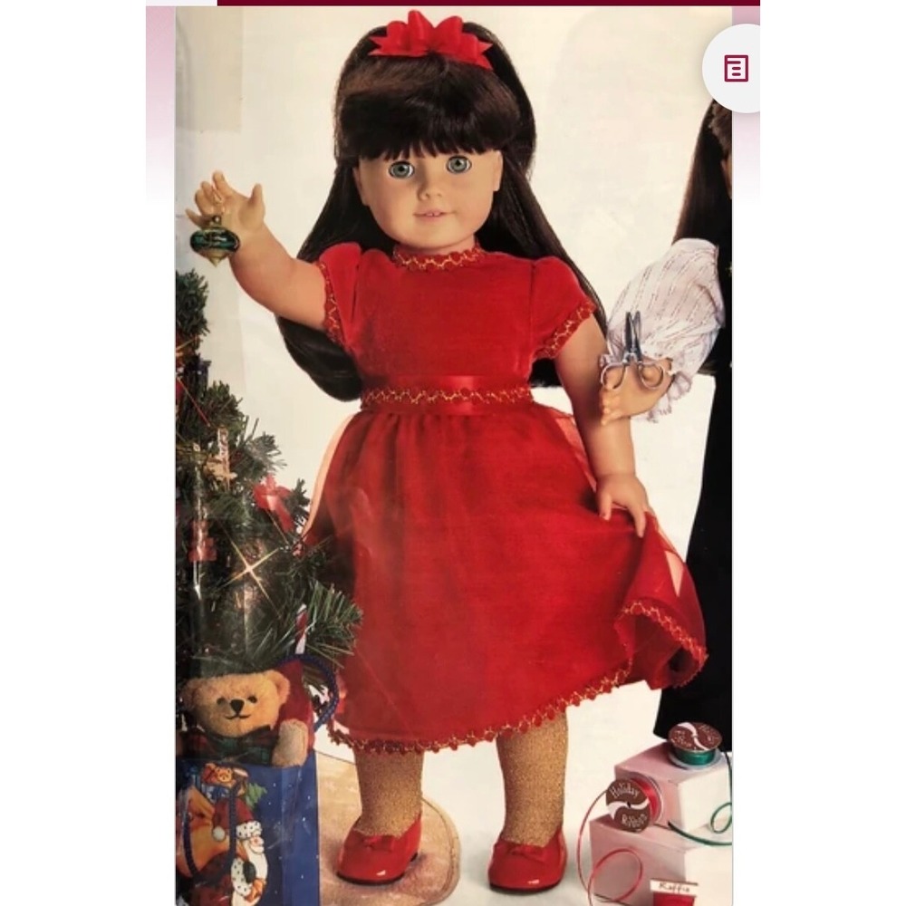 American Girl Doll Berry Christmas Dress Retired 2001